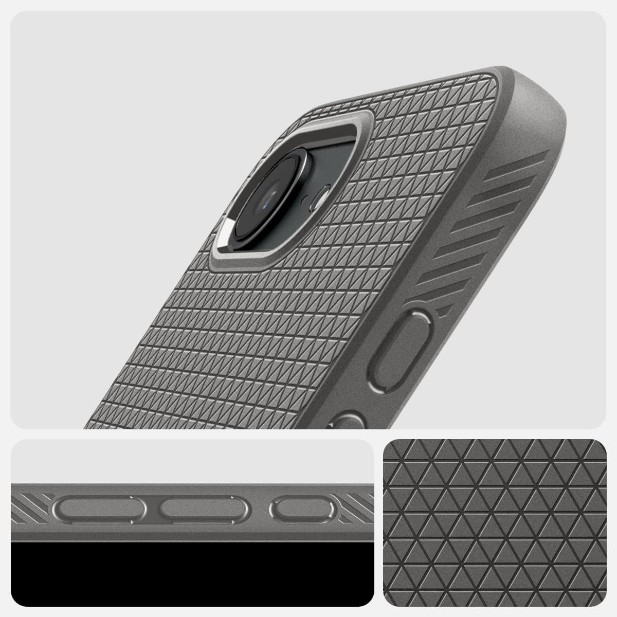 Etui Spigen Liquid Air do iPhone 16e, szare